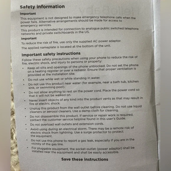 Hello Baby Black Cordless Telephone 🦋 - Picture 3 of 7